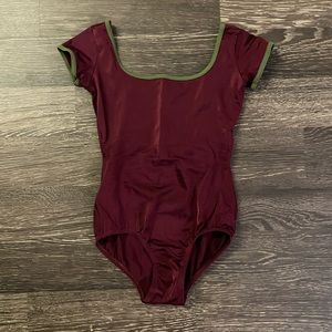 Cap sleeve square neck leotard, body wrappers brand